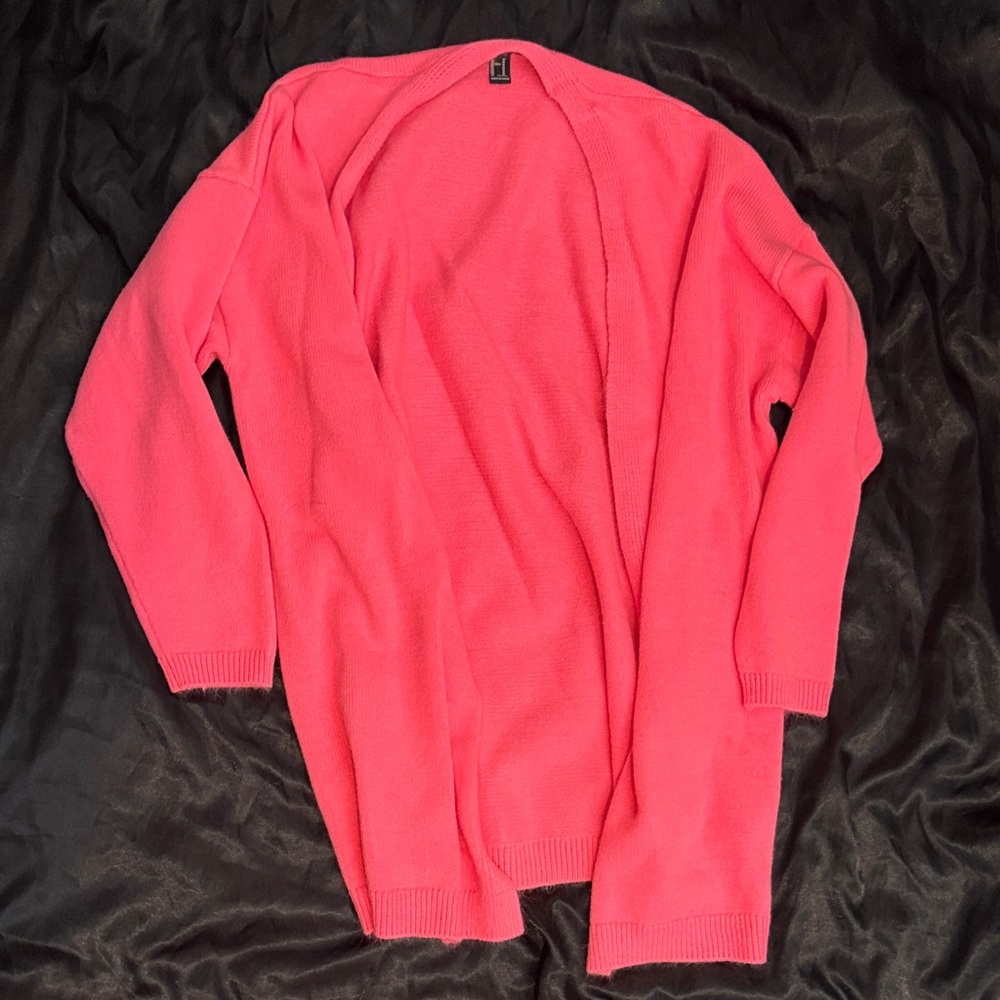 Forever 21 Pink Open-Front Cardigan